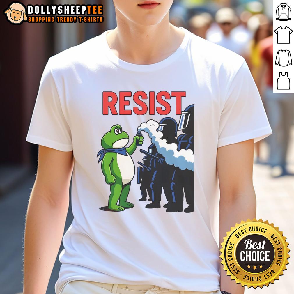 Premium Portland Frog Trending Funny Video Protest Resist T-Shirt