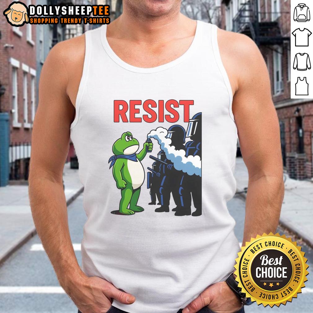 Premium Portland Frog Trending Funny Video Protest Resist T-Shirt - Image 3