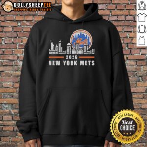 Alternative view of Hot New York Mets Baseball 2026 Name Players City Skyline Word Art T-Shirt