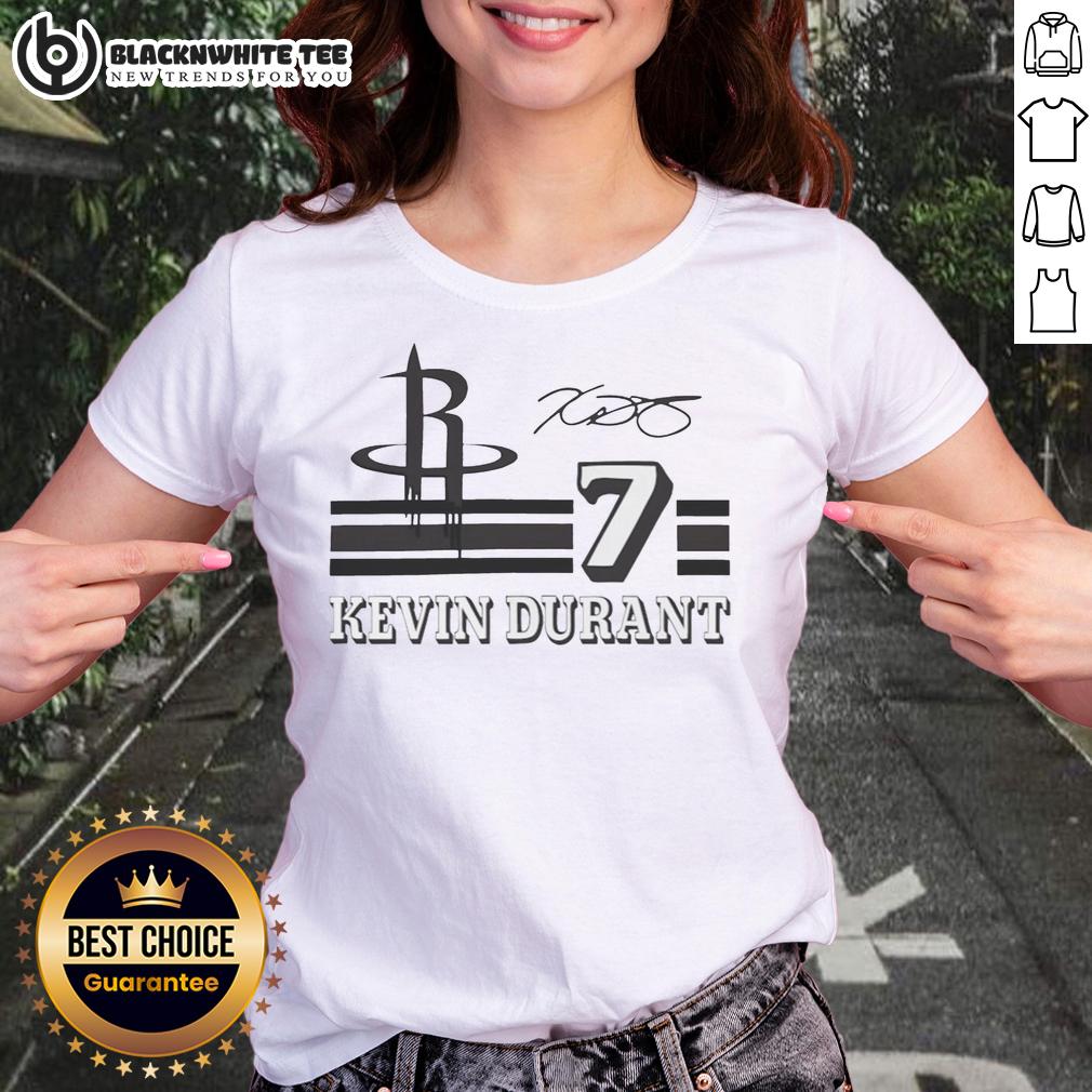 Top Kevin Durant Houston Rockets Signature Name And Number T-Shirt - Image 3