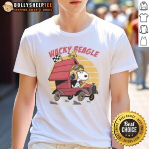 Pretty Wacky Beagle Car T-Shirt