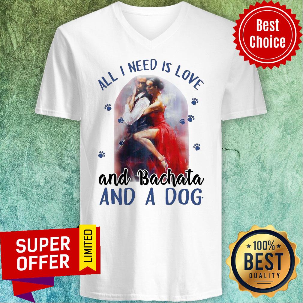 Awesome All I Need Is Love And Bachata And A Dog Shirt - Image 4