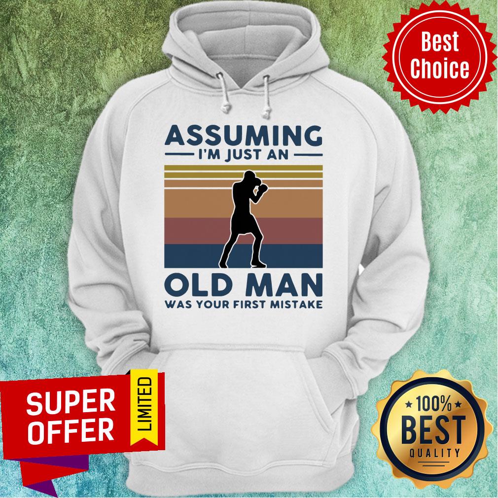 Boxing Assuming I'm Just An Old Man Was Your First Mistake Vintage Shirt - Image 3