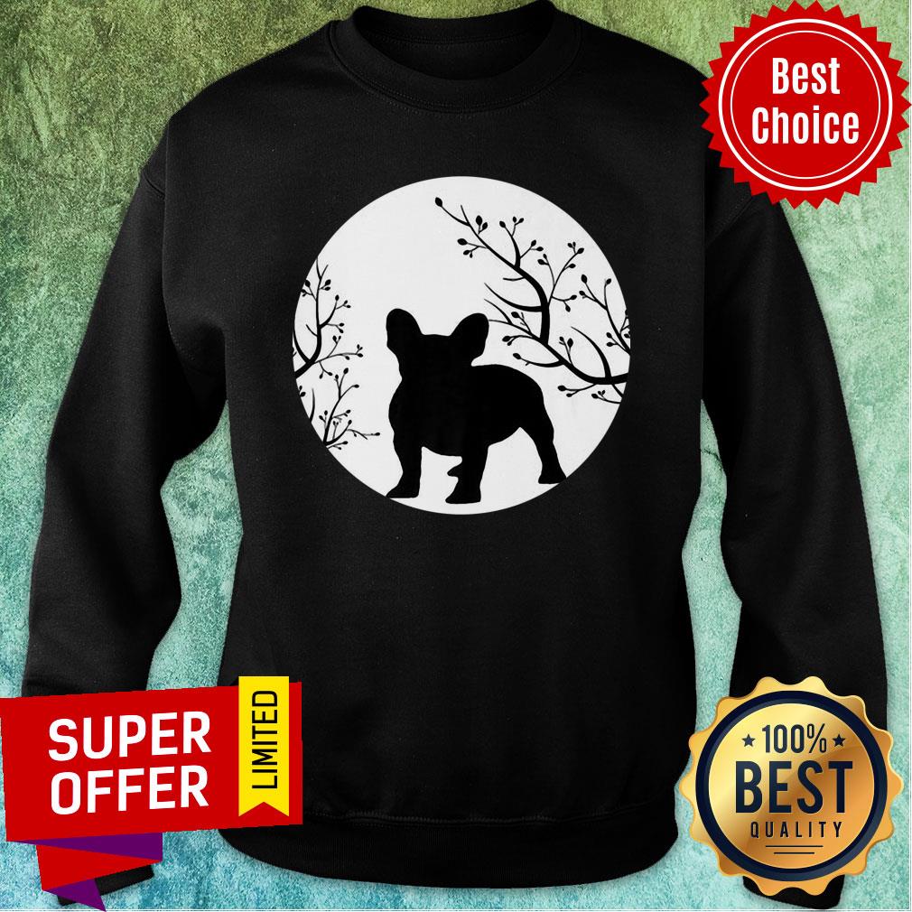 French Bulldog Dog Full Moon Howl Funny Frenchie Lover Shirt - Image 4