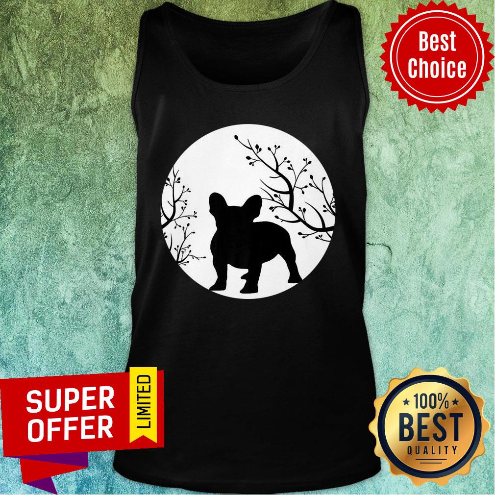 French Bulldog Dog Full Moon Howl Funny Frenchie Lover Shirt - Image 3