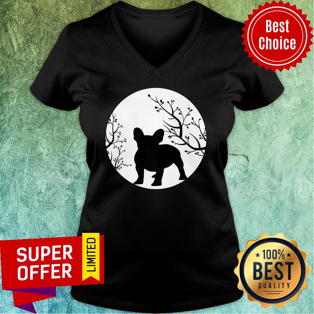 French Bulldog Dog Full Moon Howl Funny Frenchie Lover Shirt - Image 5