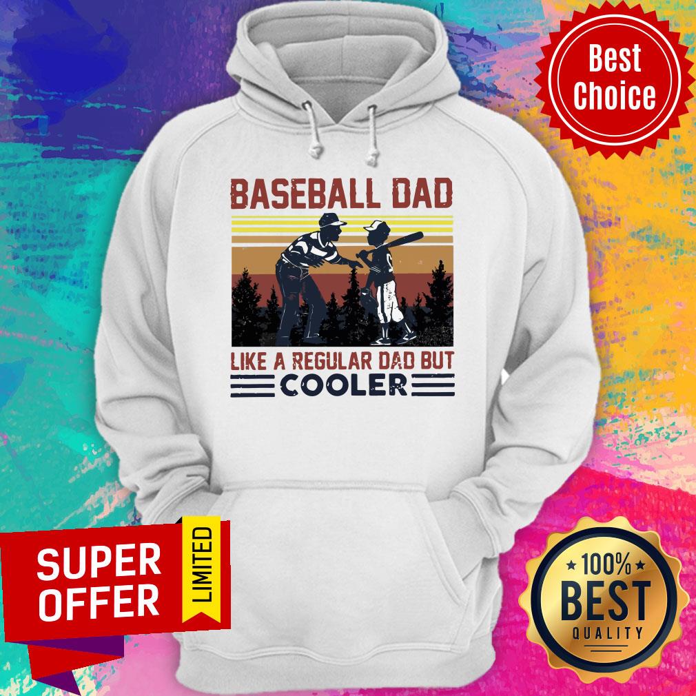 Official Baseball Dad Like A Regular Dad But Cooler Vintage Shirt - Image 3
