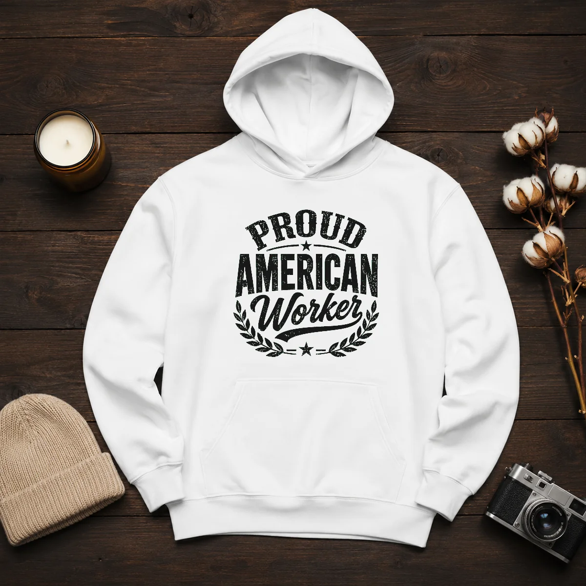 Official Labour Day Proud American Worker Silhouette Shirt - Image 6