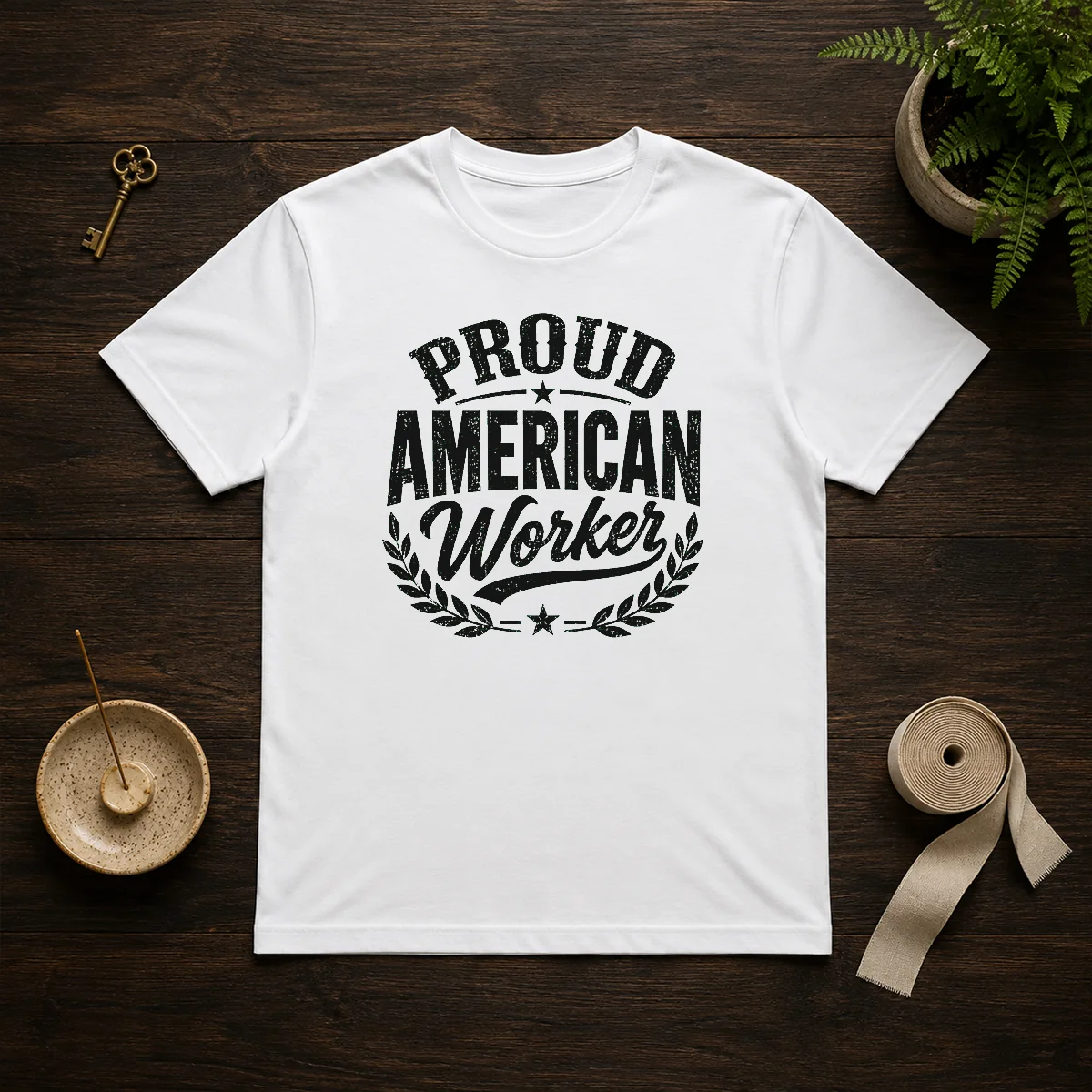 Official Labour Day Proud American Worker Silhouette Shirt