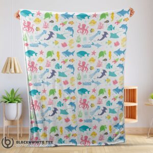 Awesome Perfect Under The Sea Pattern Blanket Fleece Customized Blanket