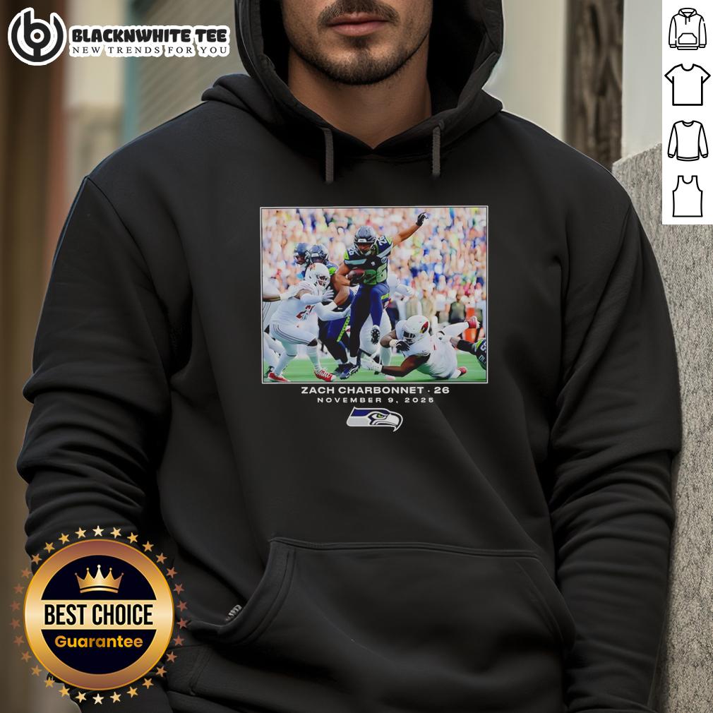 Hot Zach Charbonnet 26 November 9 2025 Seattle Seahawks Football Graphic T-Shirt - Image 2