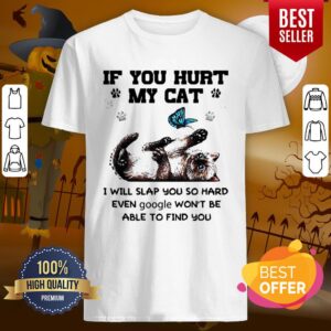 If You Hurt My Cat I Will Slap You So Hard Even Google Wont Be Able To Find You Halloween Shirt
