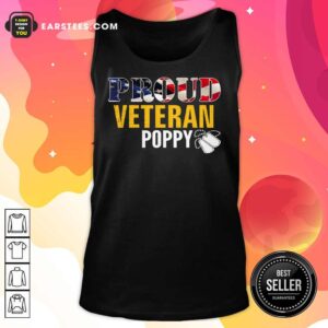 Alternative view of Proud Veteran Poppy With American Flag Veteran Day Shirt