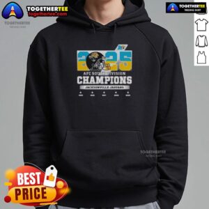 Alternative view of Nice 2025 AFC South Division Champions Jacksonville Jaguars T-Shirt