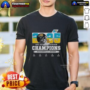 Nice 2025 AFC South Division Champions Jacksonville Jaguars T-Shirt