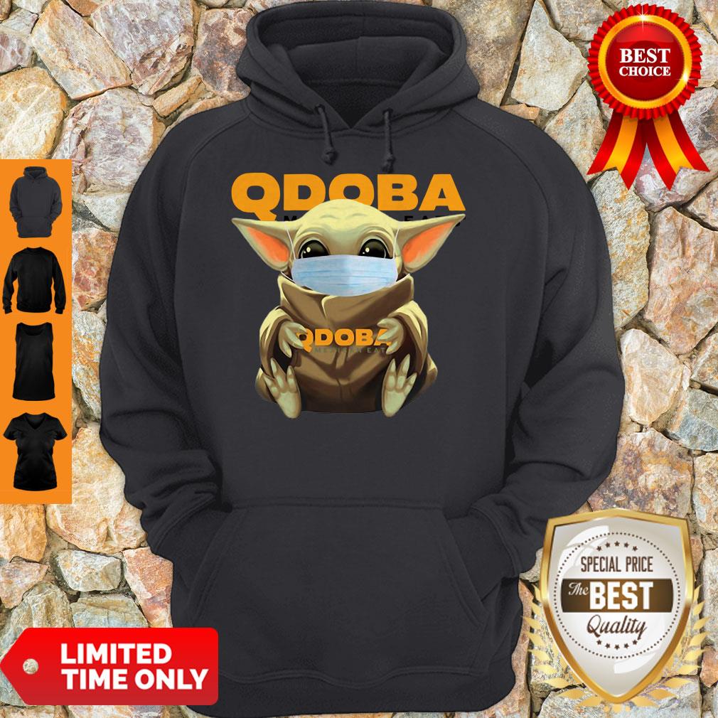 Cute Star Wars Baby Yoda Face Mask Hug QDOBA Mexican Eat Shirt - Image 2