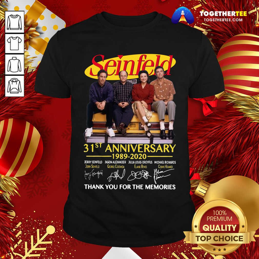Hot Seinfeld 31st Anniversary Thank You For The Memories Signatures Shirt