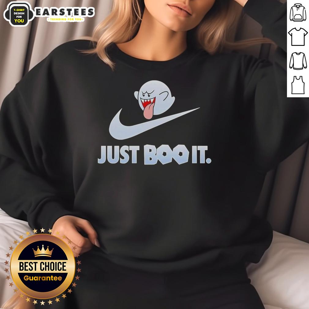 Funny Boo The Super Mario Games Just Boo It T-Shirt - Image 4