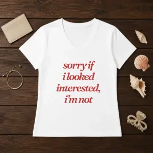 Alternative view of Premium Sorry If I Looked Interested I'M Not Shirt