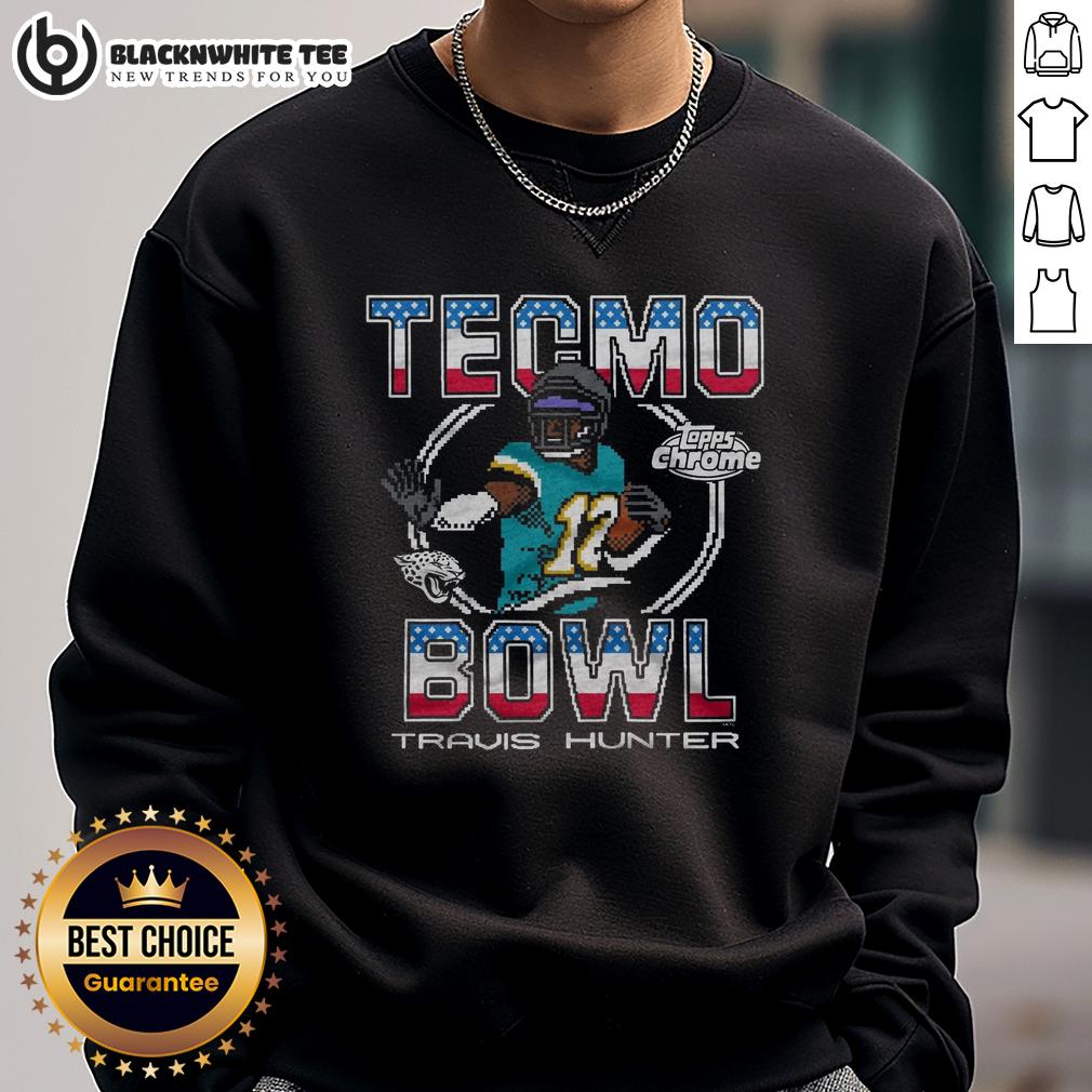 Nice Tecmo Bowl X Topps Chrome Jaguars Travis Hunter T-Shirt - Image 5