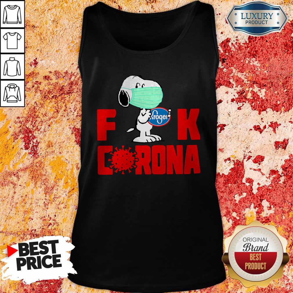 Premium Snoopy Face Mask Hug Kroger Fuck Coronavirus Shirt - Image 4