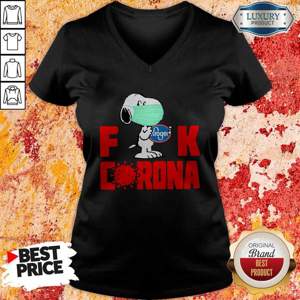 Premium Snoopy Face Mask Hug Kroger Fuck Coronavirus Shirt - Image 3