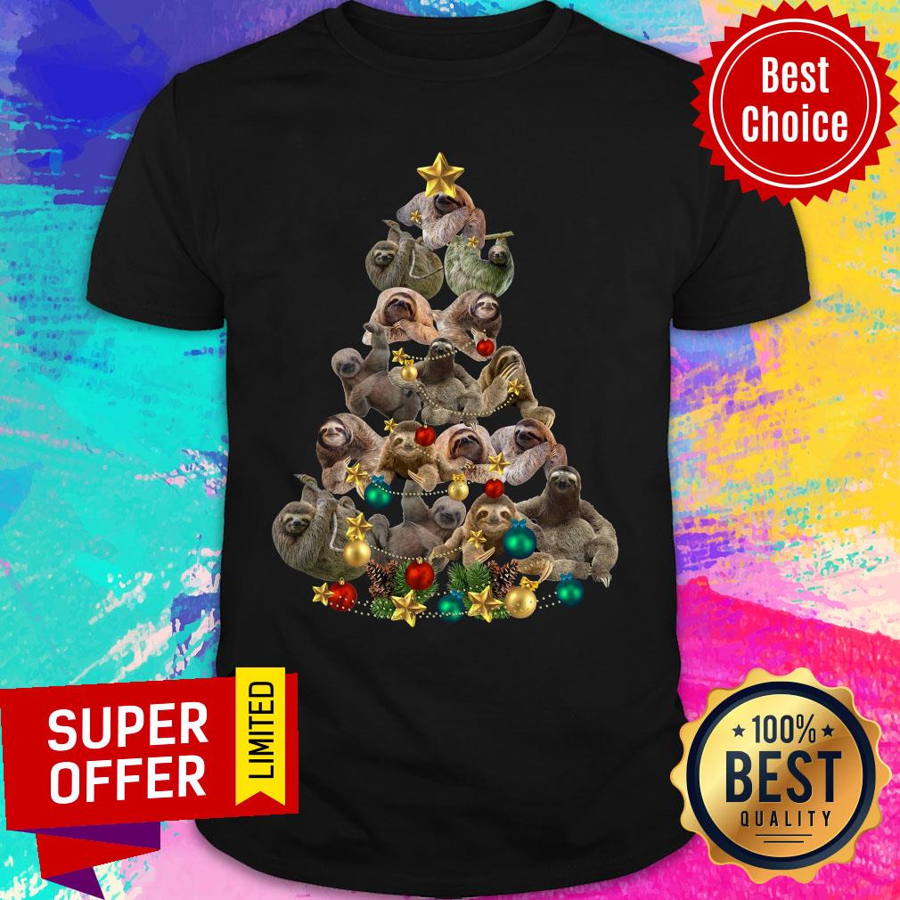 Sloth Star Christmas Tree Shirt