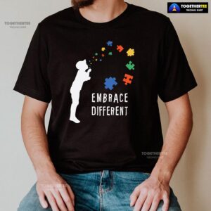 Alternative view of Embrace Different Kid Autism Awareness T-Shirt – Unisex Tee
