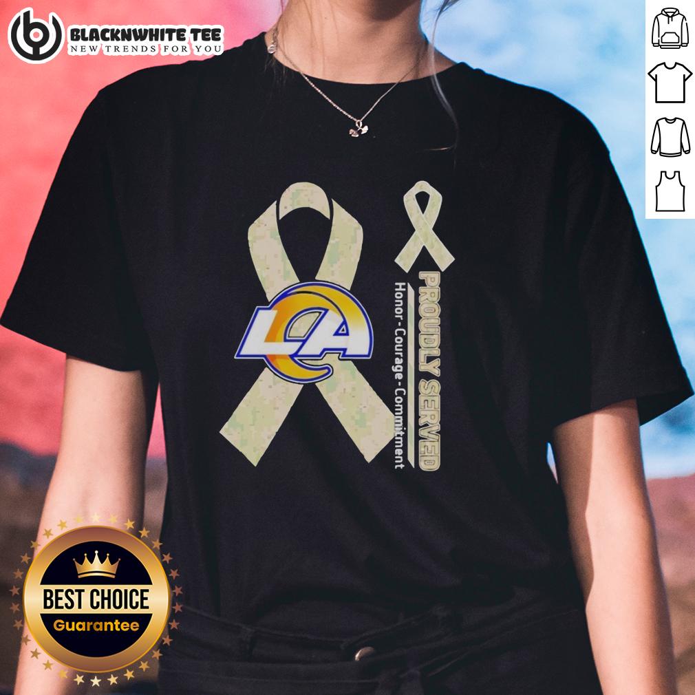 Hot Los Angeles Rams Proudly Served Honor Courage Commitment T-Shirt - Image 5