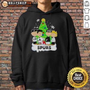 Alternative view of Top Peanuts Comic Christmas Tree In San Antonio Spurs Graphic T-Shirt