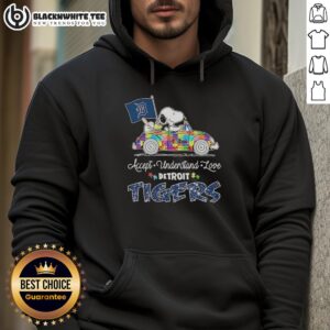 Alternative view of Good Detroit Tigers X Snoopy And Woodstock Driving Car Accept Understand Love T-Shirt