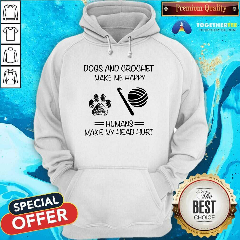 Dogs And Crochet Make Me Happy Paw Shirt - Image 5