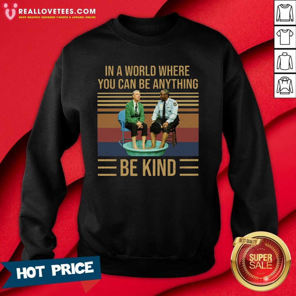 Pro Mr Rogers Gay Police In A World Where You Can Be Anything Be Kind Vintage Shirt - Image 3