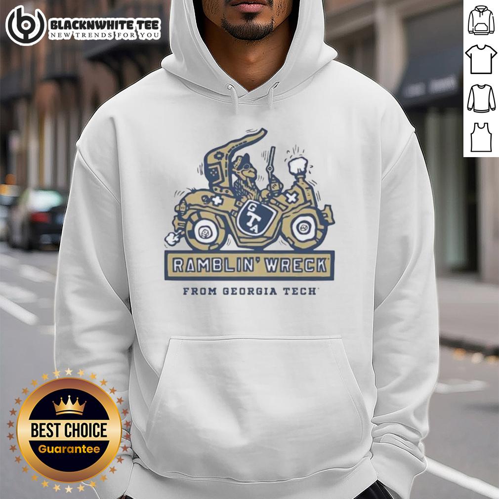 Official Georgia Tech Yellow Jackets Football Ramblin’ Wreck Ringer T-Shirt - Image 2