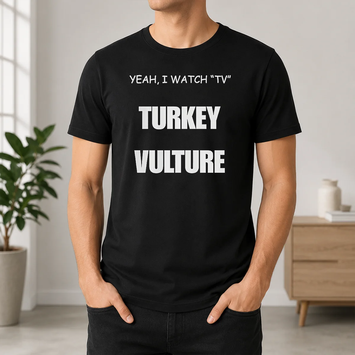 Nice Yeah I Watch TV Turkey Vulture Shirt