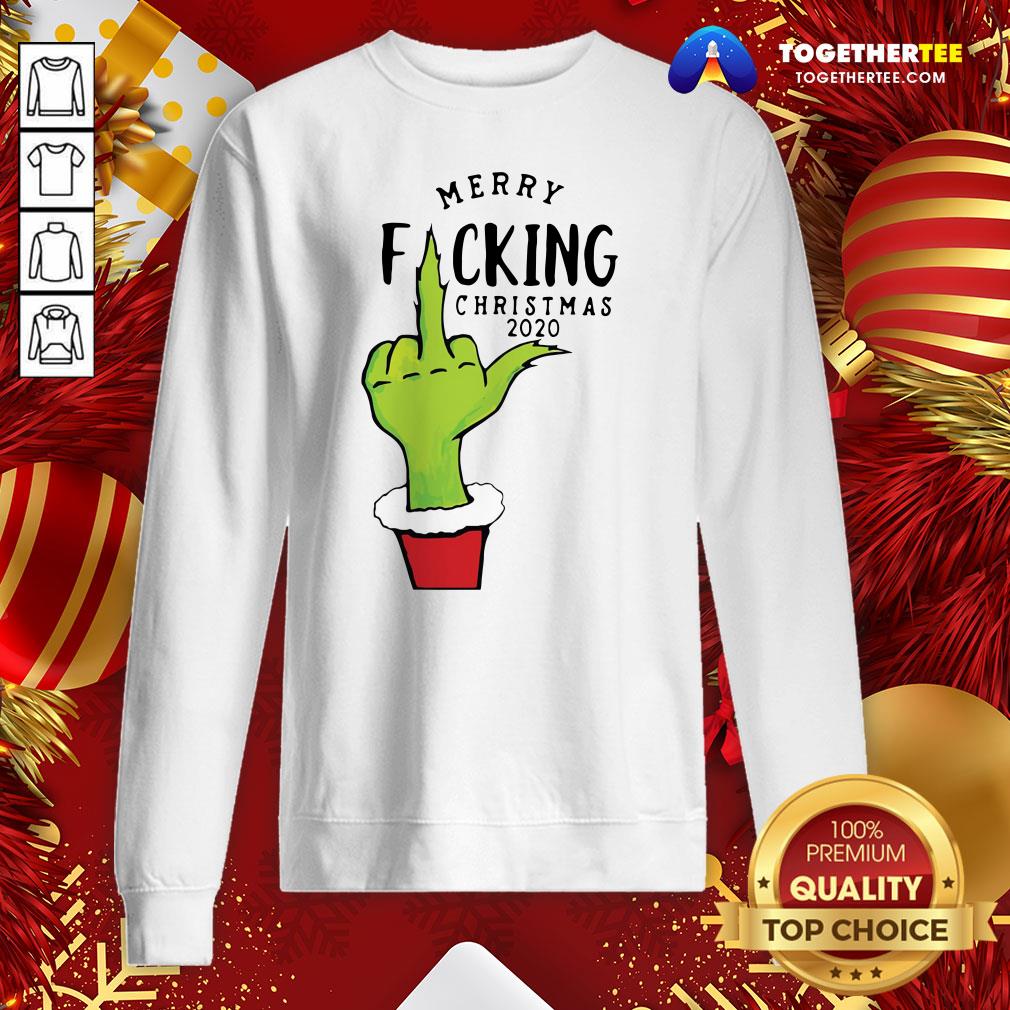 Happy Grinch Hand Merry Fucking Christmas 2020 T-Shirt - Image 4