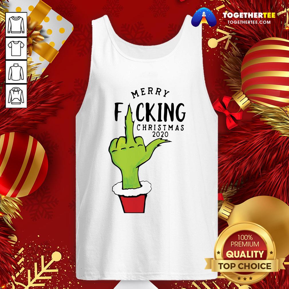 Happy Grinch Hand Merry Fucking Christmas 2020 T-Shirt - Image 3