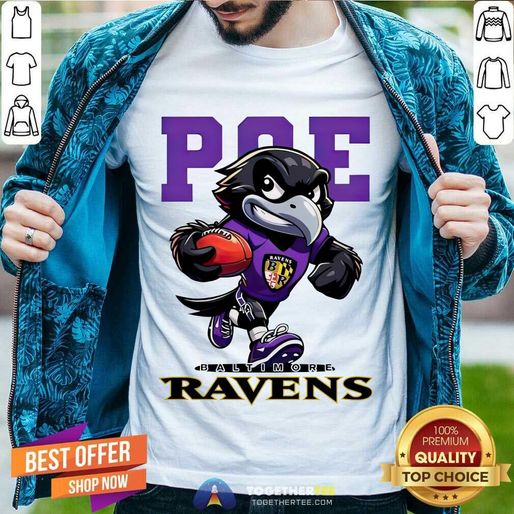 Poe Mascot Baltimore Ravens Football T-shirt