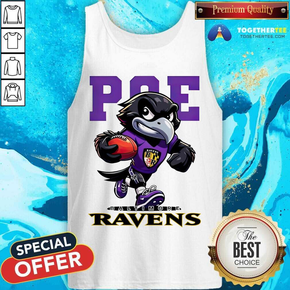 Poe Mascot Baltimore Ravens Football T-shirt - Image 4