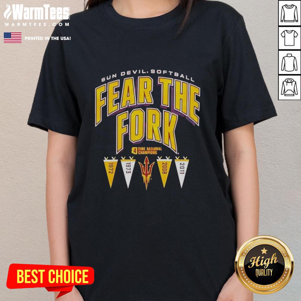Hot Arizona State Sun Devils Ncaa Softball Fear The Fork 2026 T-Shirt - Image 3