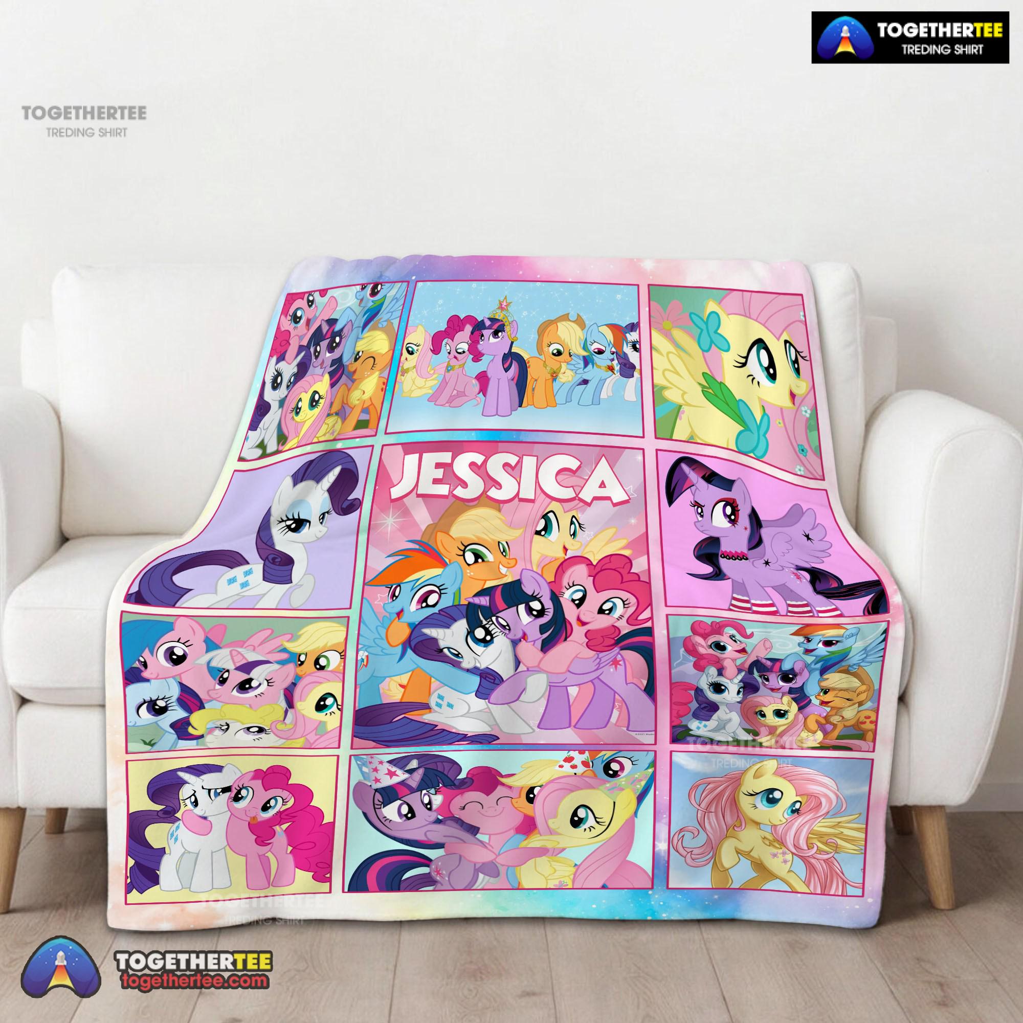 Official My Little Pony Characters Friendship Is Magic Collage Blanket Fleece Customized Blanket - Image 2