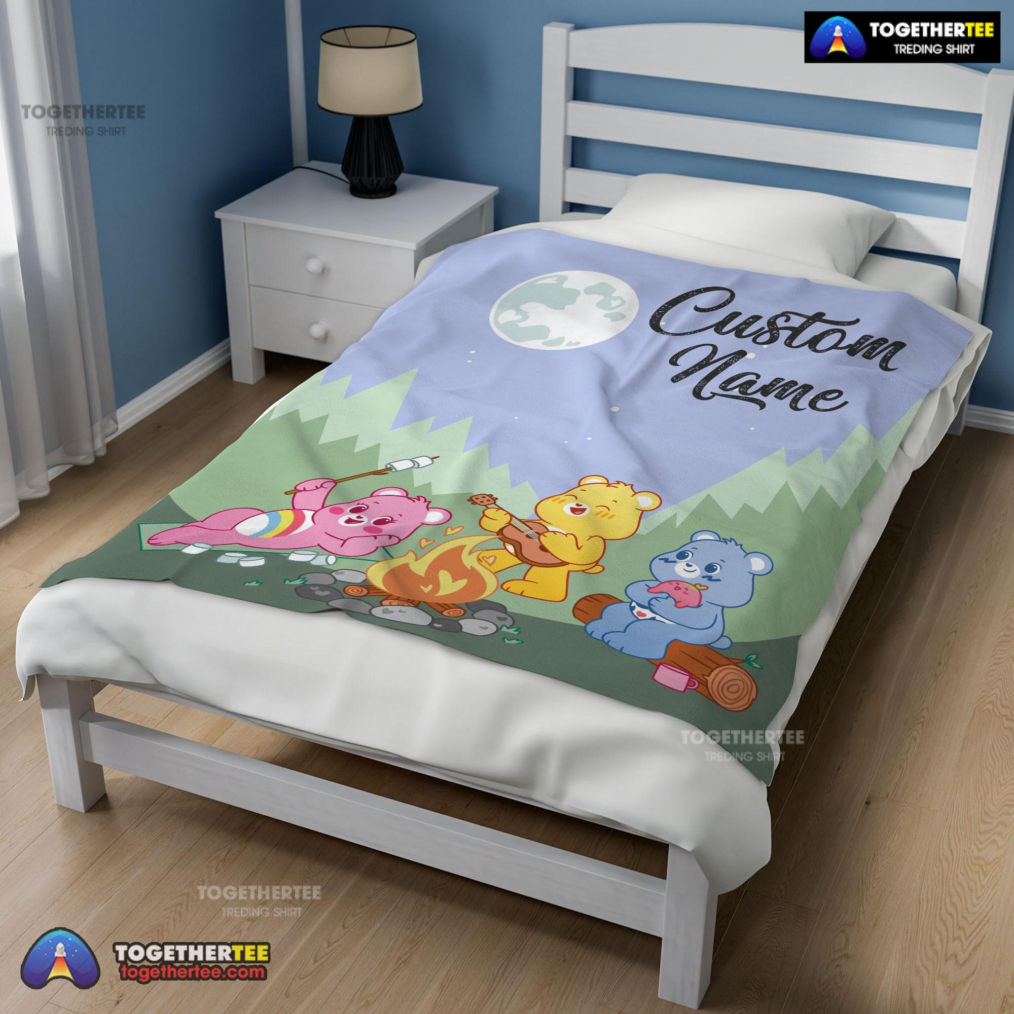 Official Nelvana The Care Bears Family Camping Fleece Blanket Customize Blanket - Image 2