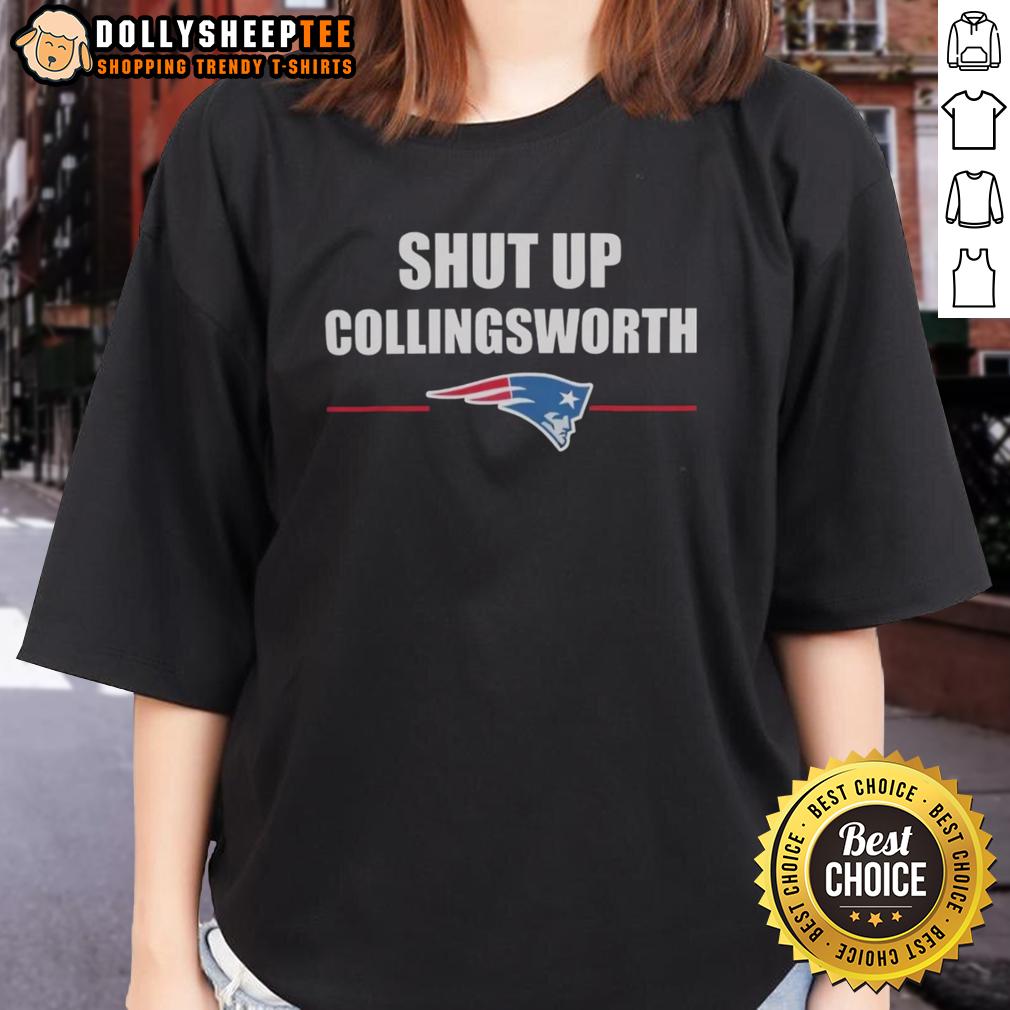 Good Shut Up Collinsworth New England Patriots T-Shirt - Image 3