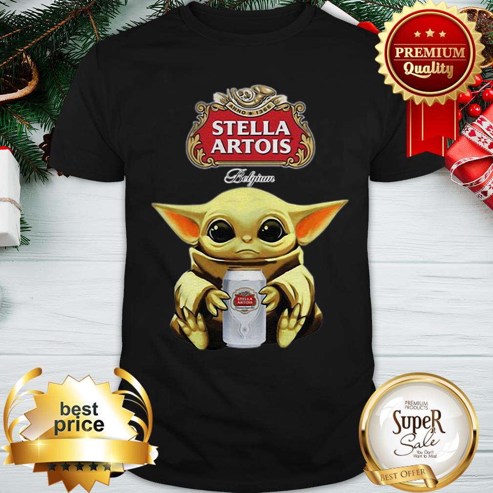 Baby Yoda Hug Stella Artois Beer Star Wars Shirt