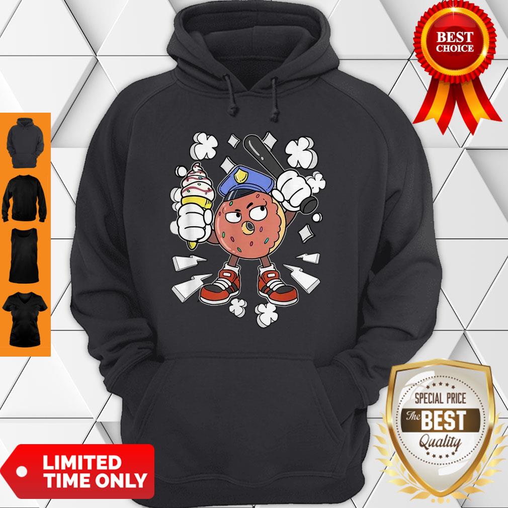 Funny Donut Cop Candy Police Officer Ice Cream Sweet Patrol Shirt - Image 2