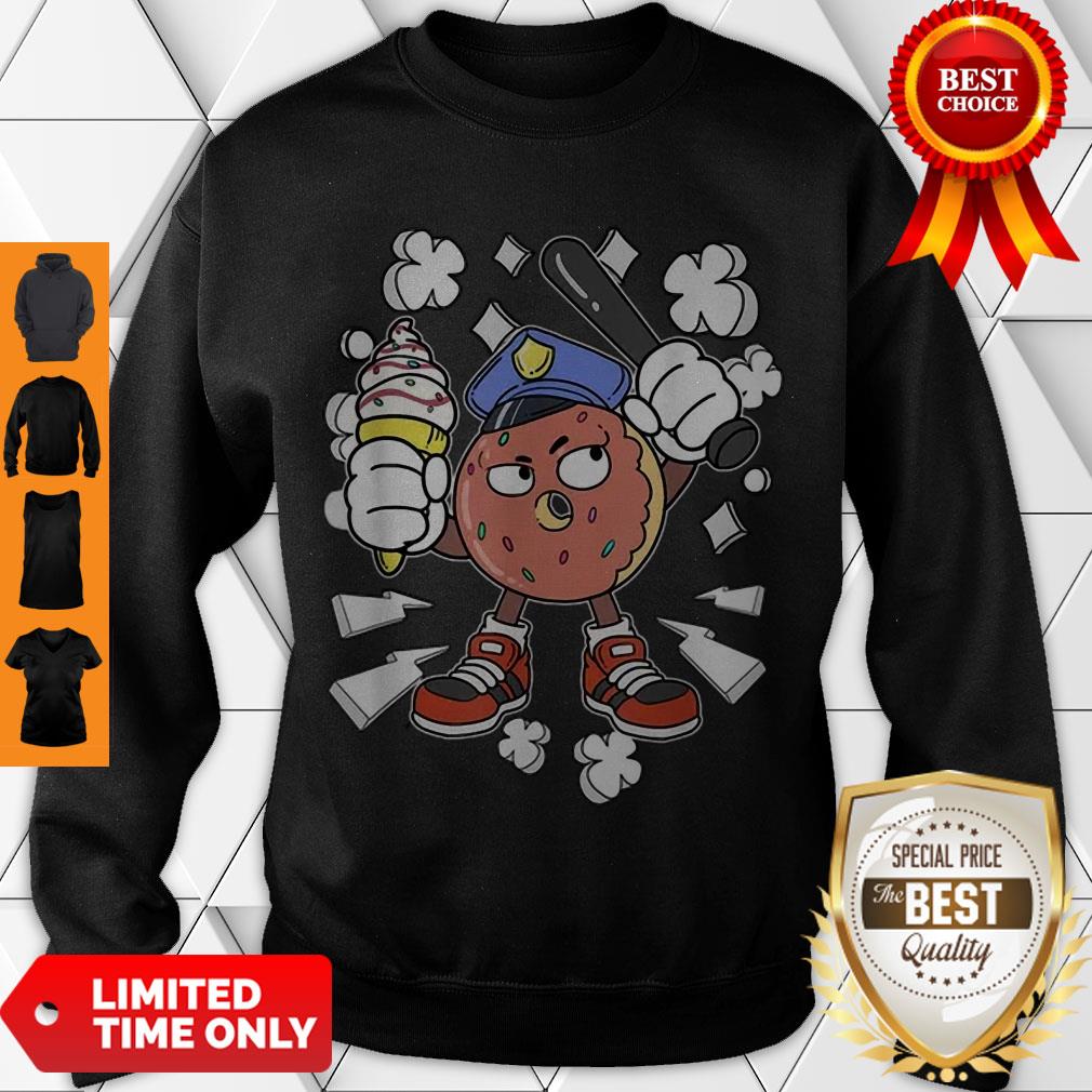 Funny Donut Cop Candy Police Officer Ice Cream Sweet Patrol Shirt - Image 3