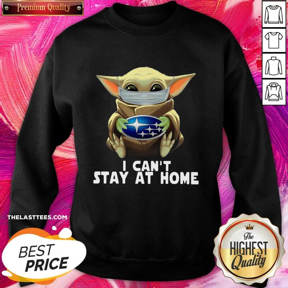 Hot Star Wars Baby Yoda Mask Hug Subaru I Can’t Stay At Home Shirt - Image 4