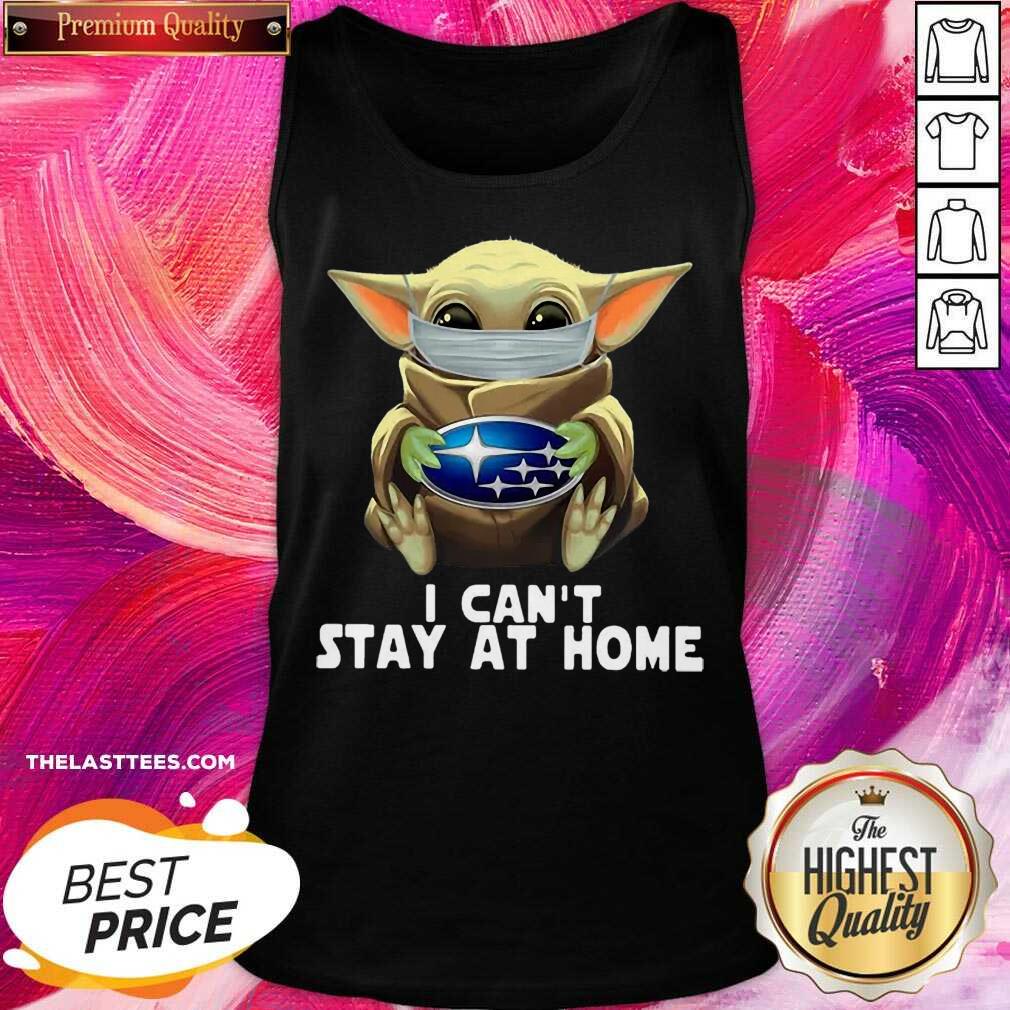 Hot Star Wars Baby Yoda Mask Hug Subaru I Can’t Stay At Home Shirt - Image 3