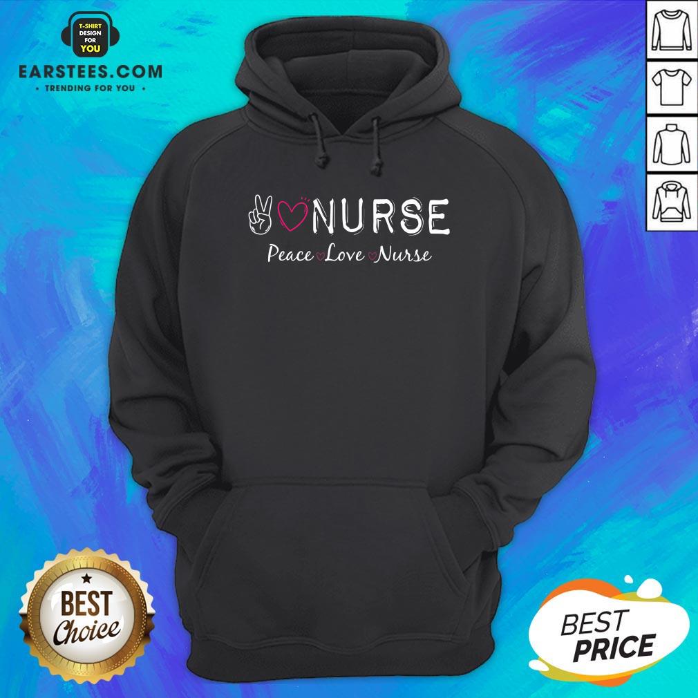 Official Peace Love Nurse Shirt - Image 2