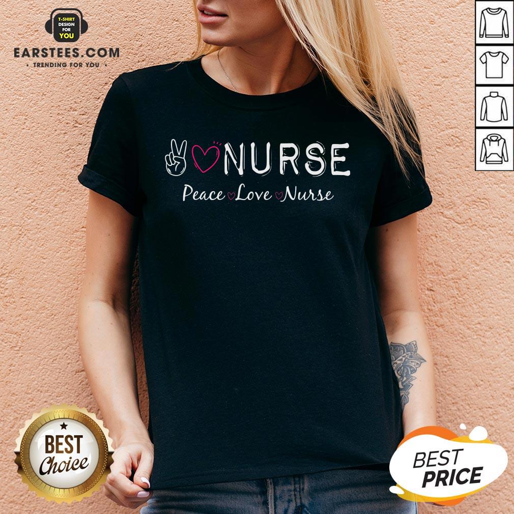 Official Peace Love Nurse Shirt - Image 3